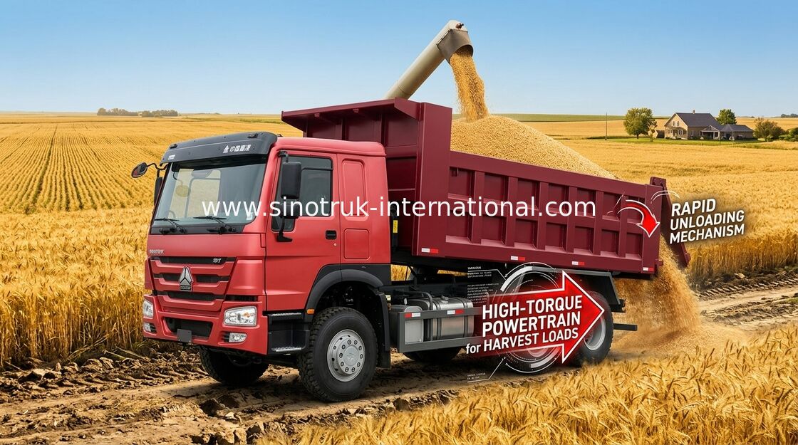 Tipper SINOTRUK HOWO φορτηγό απορρίψεων 10 - 25CBM με το ΜΊΝΙ φορέα καθισμάτων αναστολής αέρα