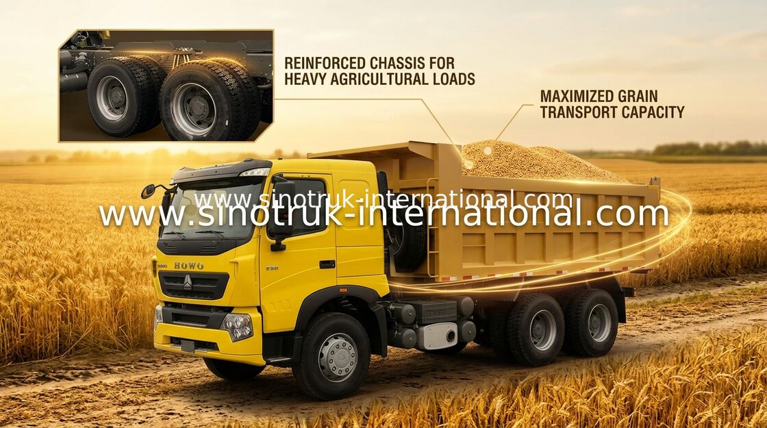 Φορτηγό απορρίψεων SINOTRUK HOWO A7 371HP LHD 6X4 25 - 40 τόνοι για τη Οικοδομική Βιομηχανία
