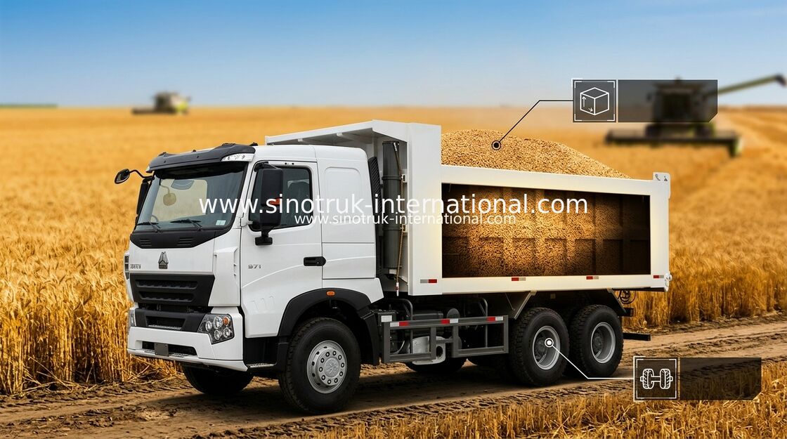 Tipper SINOTRUK HOWO εμπορικό φορτηγό απορρίψεων A7 30 - 40 τόνοι για την κατασκευή