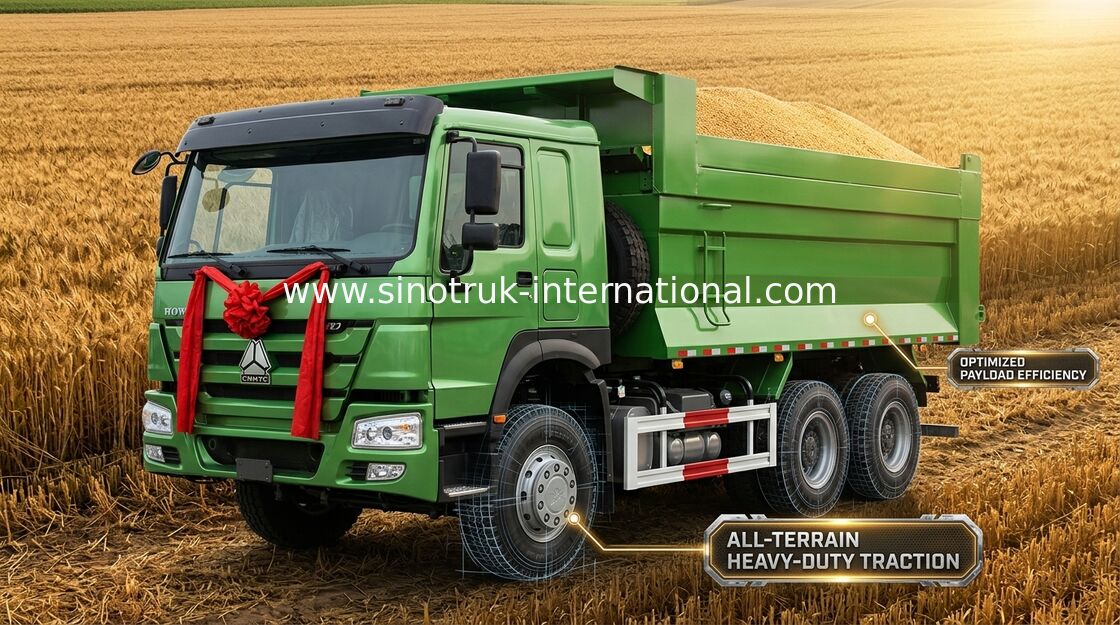 Ευρώ 2 φορτηγό απορρίψεων Sinotruk Howo 5800 * βαρύ φορτηγό απορρίψεων σώματος φορτίου 2300 * 1500mm