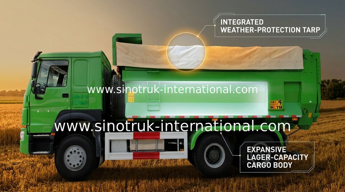 SINOTRUK βαρέων καθηκόντων Tipper φορτηγό απορρίψεων για το δομικό υλικό μεταφορών