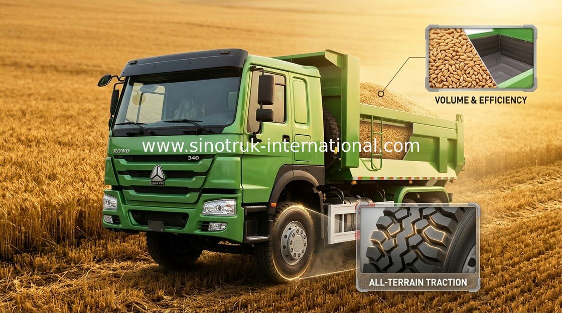 Tipper SINOTRUK HOWO βαρέων καθηκόντων φορτηγό απορρίψεων ZZ3257N3647A για τα δημόσια έργα