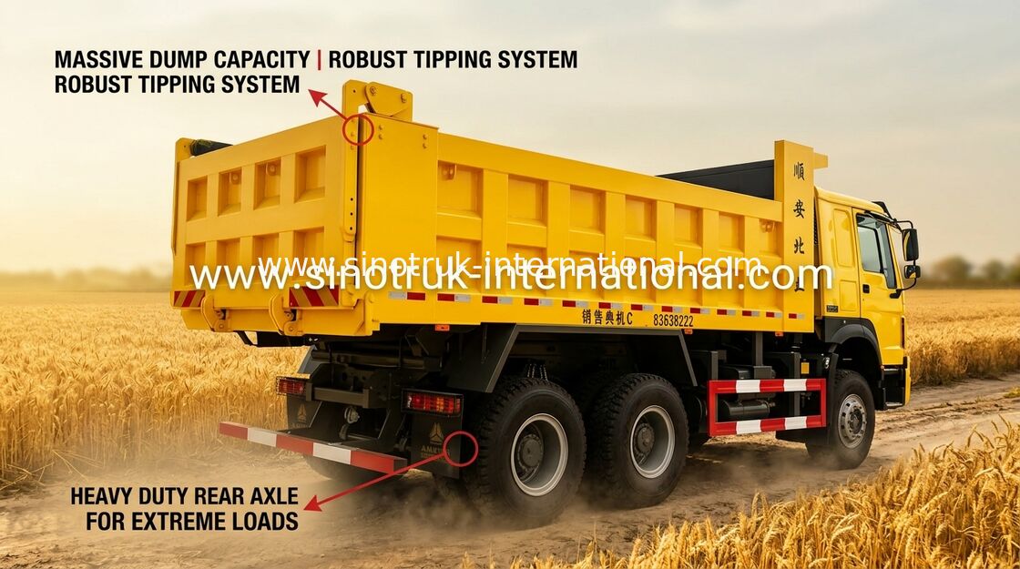 Tipper Sino φορτηγά 6X4 10-25 CBM Howo απορρίψεων για τη μεταφορά δομικού υλικού