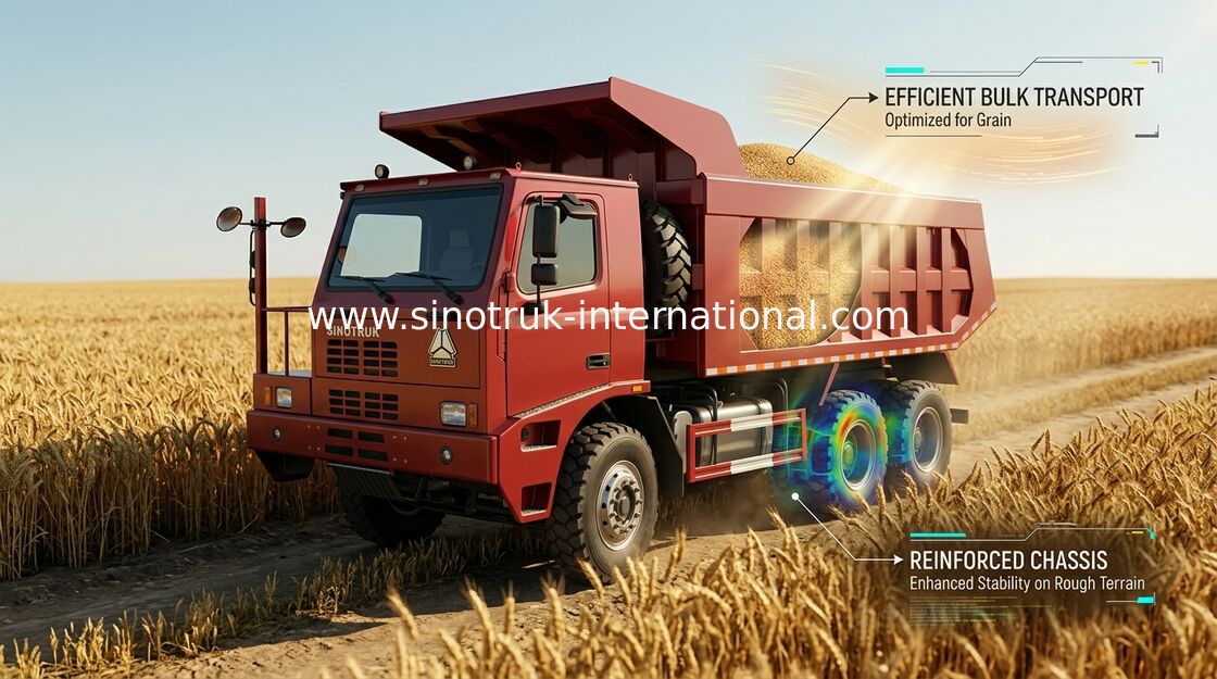 371HP Tipper φορτηγό απορρίψεων/αυτόματο τρι φορτηγό απορρίψεων αξόνων για τη μεταλλεία