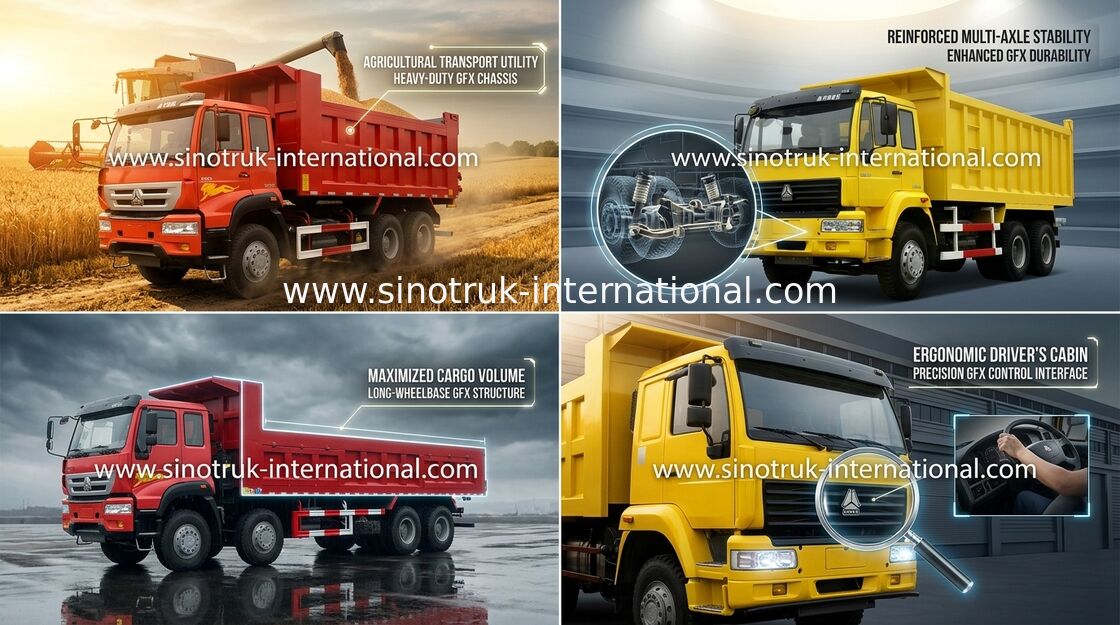 SINOTRUK χρυσό Tipper πριγκήπων φορτηγό απορρίψεων 6X4 336HP LHD 25-30tons ZZ3251N3641W
