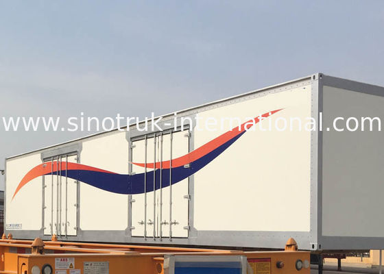 40 Feet Container Flatbed Semi Trailer Truck 2 Or 3 Axles 30-60 Tons 13m