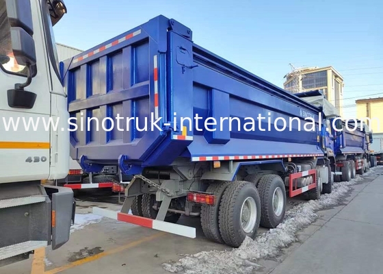 RHD 8×4 12τροχούς ZZ3317V3847B1R Υψηλή Ιπποδύναμη Μικρή κατανάλωση καυσίμου380HP Μπλε HOWO Τράκκα