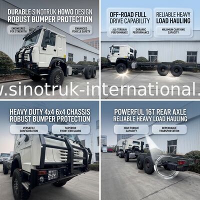 SINOTRUK HOWO 6X6 Πλήρης κίνησης φορτηγό Τάξι φορτηγό Τάξι με προφυλακτήρα