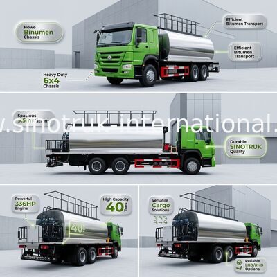 Δεξί Drive HOWO 7 φορτηγό 6X4 336HP 10CBM πίσσας