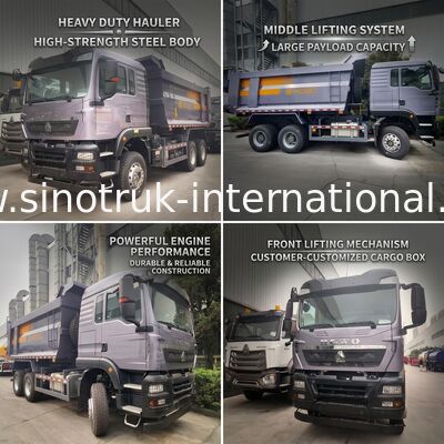 SINOTRUK HOWO TX Tipper Dump Truck με ισχυρό κινητήρα 380HP, ωφέλιμο φορτίο 30-40 τόνων και σύστημα μεσαίας ανύψωσης