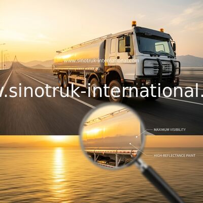 SINOTRUK HOWO Κόκκινο 371HP 8×4 12Ποδιών Μεγάλη χωρητικότητα Τανκ Τρακ 30CBM
