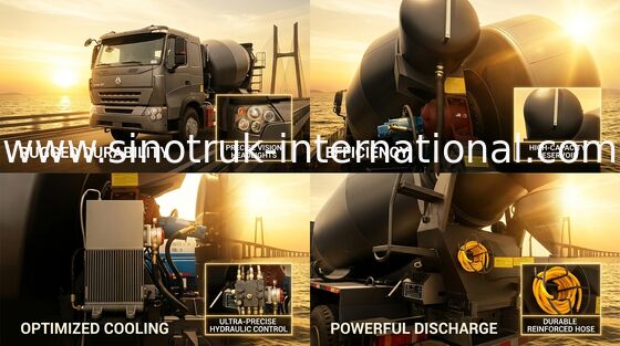SINOTRUK ΔΙΕΘΝΕΣ φορτηγό 10CBM 371HP 6X4 LHD συγκεκριμένων αναμικτών HOWO A7