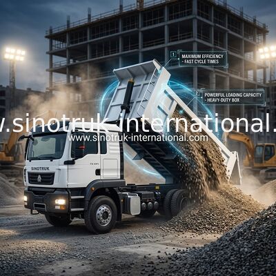 Σασί SINOTRUK TX Dump Truck με κινητήρα 371HP, χωρητικότητα φόρτωσης 30-40 τόνων και προαιρετική LHD / RHD