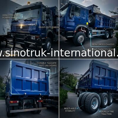SINOTRUK HOWO Ghost Face Ανατρεπόμενο Φορτηγό LHD 6×4 371HP 20CBM