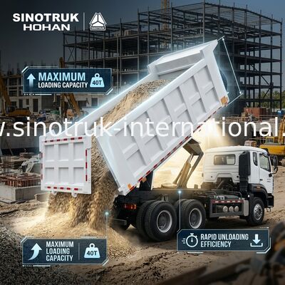 SINOTRUK HOWO 400 HP Τρακ για την κατασκευή N7 Στρατιωτικό προειδοποιητικό φως προφυλάκτη