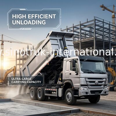 Τελαχιστοποιημένο φορτηγό SINOTRUK HOWO 400HP 12 τροχούς LHD 40Tons 30CBM ZZ3317V3567B1