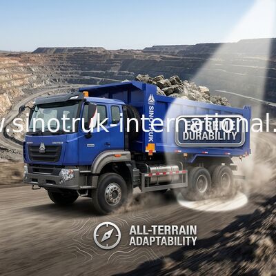 Σινοτρούκ Χόου Τριππερ Ντάμπ Τράκ Nx 6 × 4 Rhd 10 τροχών H77L Καμπίνα Euro 2