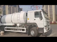 Φορτηγό αναρρόφησης λυμάτων κενών αντλιών, σηπτικό καθαρίζοντας φορτηγό 16CBM LHD 290HP δεξαμενών