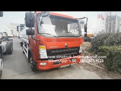 SINOTRUK HOWO 4X2 6 τροχών Τεχνόμαξα πετρελαίου 5-6CBM Μονό κάδο με ροόμετρο