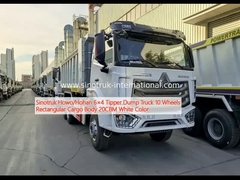 Sinotruk Howo/Hohan 6×4 Τρακ 10 τροχών Στρογγυλό φορτίο 20CBM Λευκό χρώμα