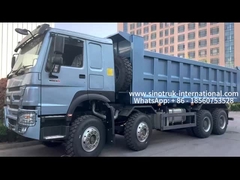 Sinotruk HOWO 8X4 Dump Truck 380hp 8X4 12 τροχούς HW76 ZZ3317V3567B1R RHD κομψό μπλε