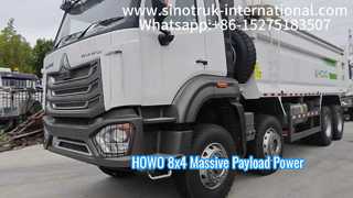 Ανατρεπόμενο φορτηγό HOWO 8X4 380HP NX RHD