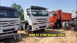 Μεταχειρισμένο HOWO A7 6x4 Tractor Truck Review 371HP Heavy Duty Power