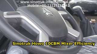Sinotruk Howo 10CBM Concrete Mixer Truck High Performance